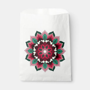 Mandala Muster 02 in tiefrosa Geschenktütchen