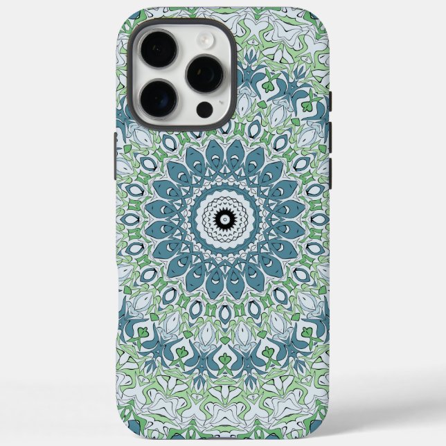 Mandala-Muster an der grünen und blauen Küste Case-Mate iPhone Hülle (Rückseite)