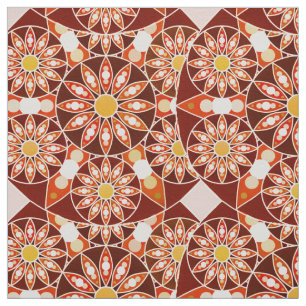 Mandala-Muster, braun, rost, braun, braun, beige Stoff