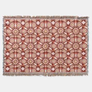 Mandala-Muster, braun, rost, hellbraun, beige Decke