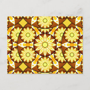 Mandala-Muster, Braun- und Goldtöne Postkarte