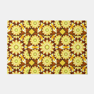 Mandala-Muster, braune und goldene Farbtöne Fußmatte