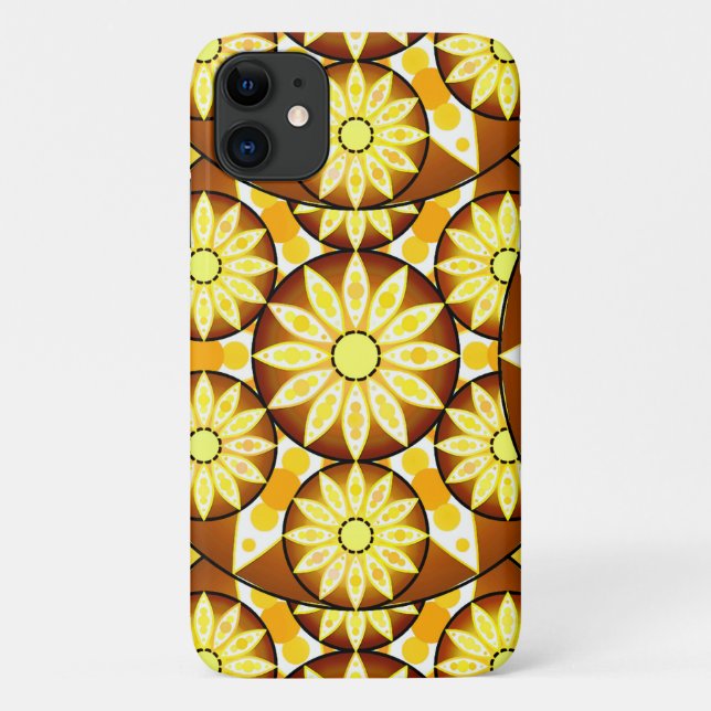 Mandala-Muster, Brauntöne und Gold Case-Mate iPhone Hülle (Rückseite)