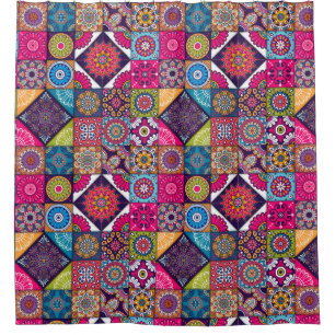Mandala Muster Duschvorhang