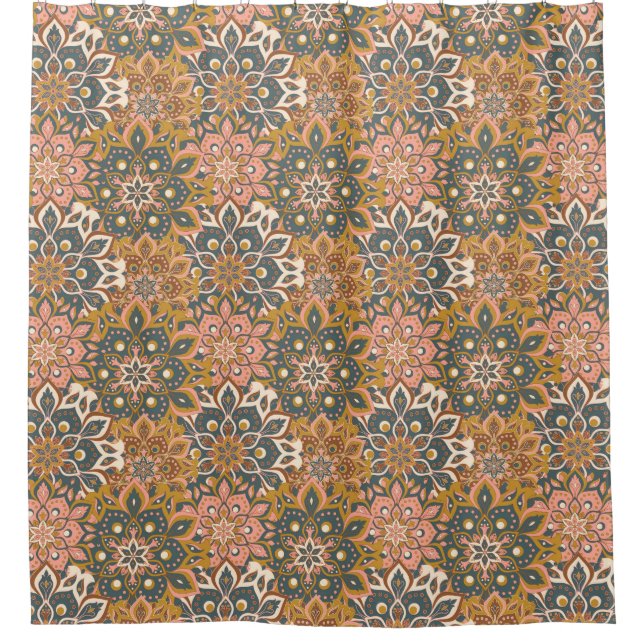 Mandala Muster Duschvorhang (Vorderseite)