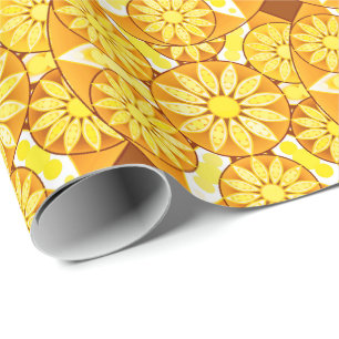 Mandala-Muster, gelb, gold und braun Geschenkpapier
