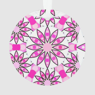 Mandala-Muster, heißrosa, schwarz und weiß Ornament