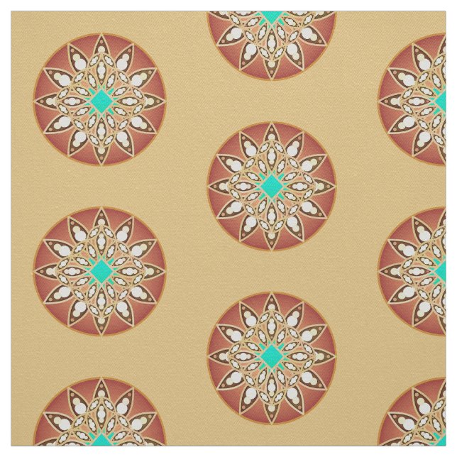 Mandala-Muster in Karamell und Schokolade Stoff (Muster)