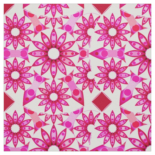 Mandala-Muster in Rosa- und Marontönen Stoff (Muster)