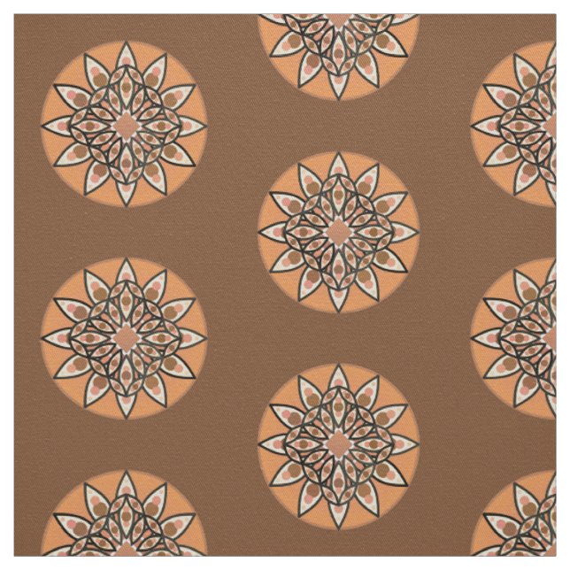 Mandala-Muster in Schokolade, Terrakotta und Rost Stoff (Muster)