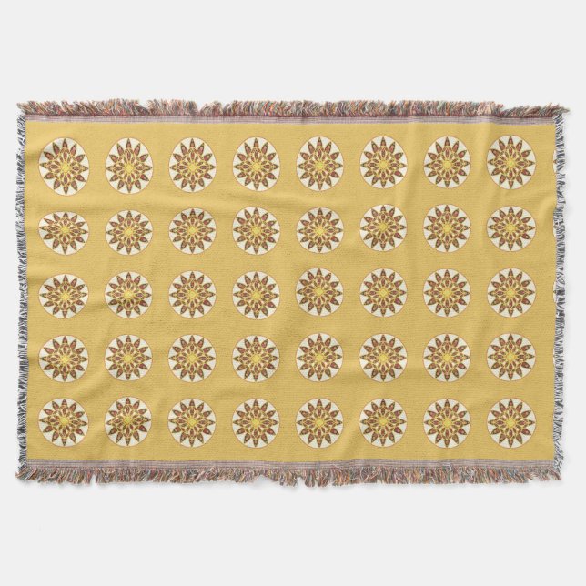 Mandala-Muster in Schokolade und Gold Decke (Vorderseite)