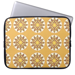 Mandala-Muster in Schokoladen- und Goldtönen Laptopschutzhülle
