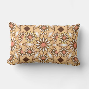 Mandala-Muster, karamellbraun, schokoladenbraun Lendenkissen