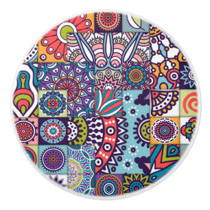 Mandala-Muster Keramikknauf