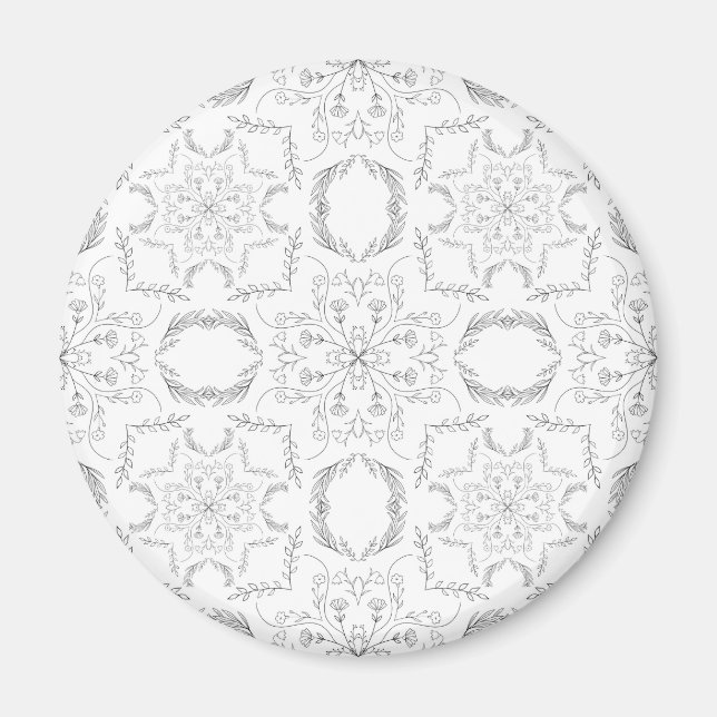 Mandala-Muster Magnet (Vorne)