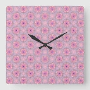 Mandala-Muster Quadratische Wanduhr