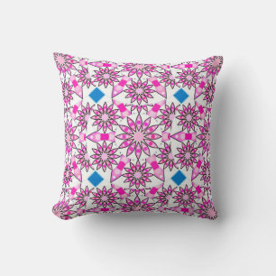 Mandala-Muster, rosa, heißrosa, Kissen