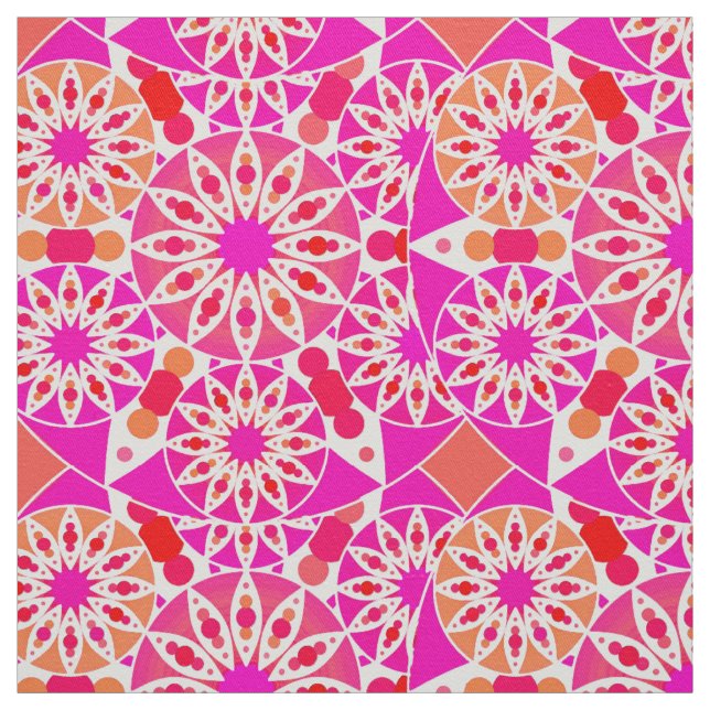 Mandala-Muster, Rosa- und Korallenfarben Stoff (Muster)