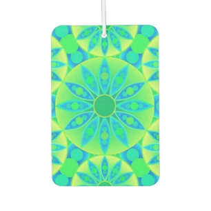 Mandala-Muster, türkis, blau, liengrün Autolufterfrischer
