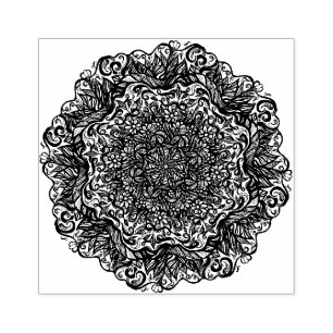 Mandala Nature Floral Gummistempel
