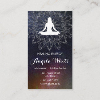 Mandala Nebula Galaxy Trendy Celestial Boho Modern Visitenkarte