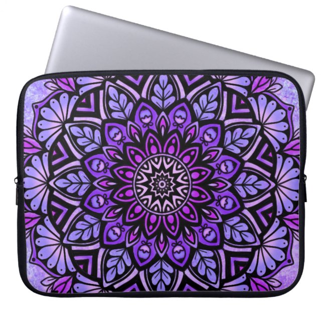 Mandala Neoprene Laptop-Sieb 15 Zoll Laptopschutzhülle (Vorderseite)