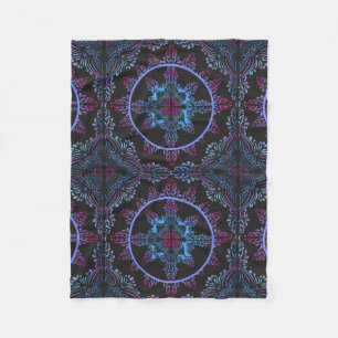Mandala Night Blume Fleecedecke