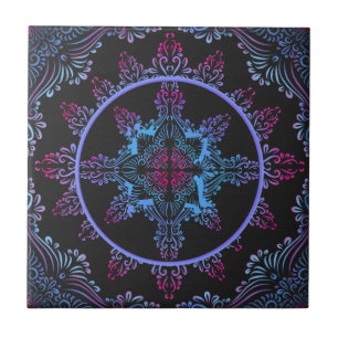 Mandala Night Blume Fliese