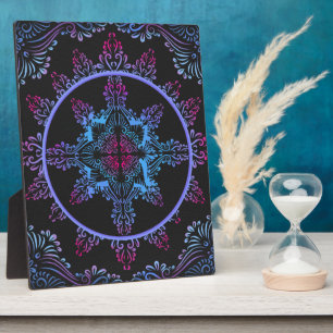 Mandala Night Blume Fotoplatte