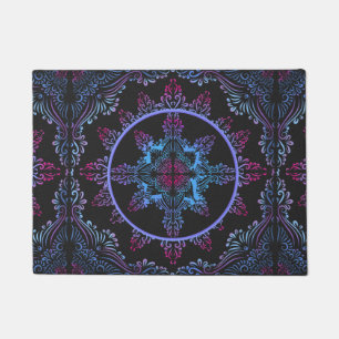 Mandala Night Blume Fußmatte