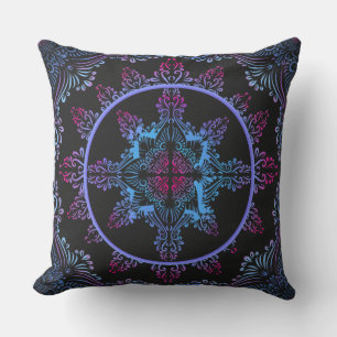 Mandala Night Blume Kissen