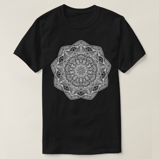 Mandala Nine Pointed Bahai Clothing T-Shirt (Design vorne)