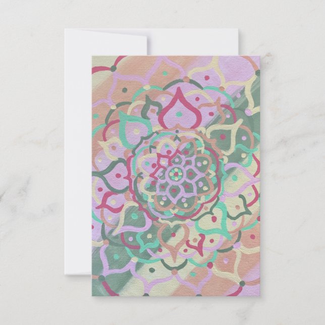 Mandala Note Card Dankeskarte (Vorderseite)