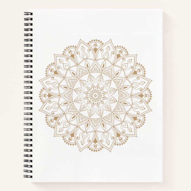 Mandala Notizbuch, ruhig, meditativ, boho Stil Notizbuch (Vorderseite)