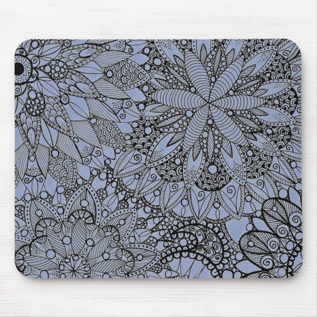 Mandala Nr. Mausunterlage mit 2 Blau Mousepad (Vorne)