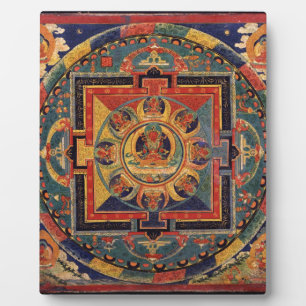 Mandala of Amitayus. 19th century Tibetan school Fotoplatte