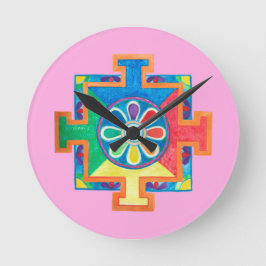 Mandala of Creation Runde Wanduhr