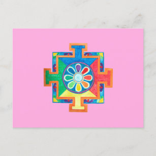 Mandala of Creation Watercolor Postkarte