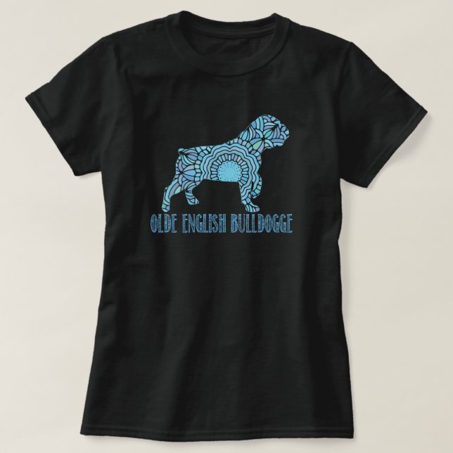 Mandala Olde English Bulldogge T - Shirt (Design vorne)