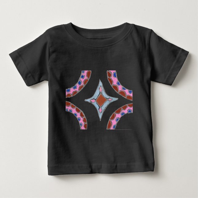 Mandala Ölgemälde Kunst drucken Baby T-shirt (Vorderseite)