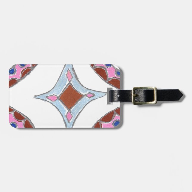 Mandala Ölgemälde Kunst drucken Gepäckanhänger (Vorderseite horizontal)