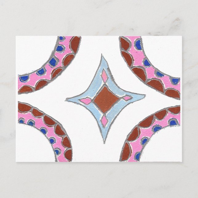 Mandala Ölgemälde Kunst drucken Postkarte (Vorderseite)