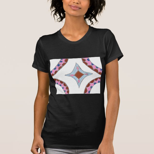 Mandala Ölgemälde Kunst drucken T-Shirt (Vorderseite)