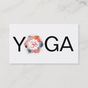 *~* Mandala Om OM Lotus YogaTeacher Instructor Visitenkarte