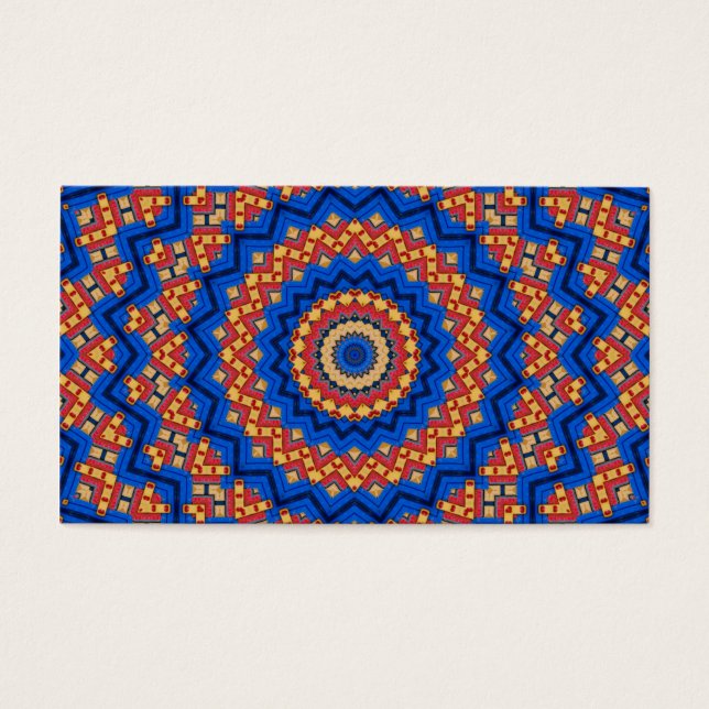 Mandala orange blau (Vorderseite)