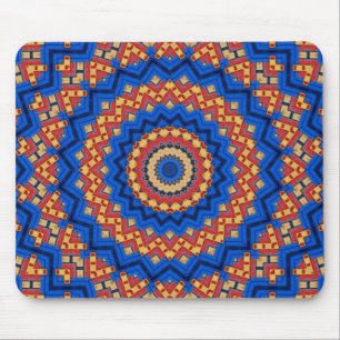 Mandala orange blau mousepad