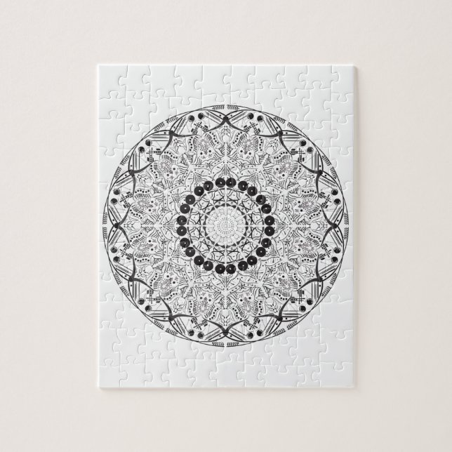 Mandala. Orientalisches Rundmuster Puzzle (Vertikal)
