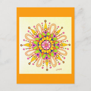 Mandala Original Zeichnend Postkarte