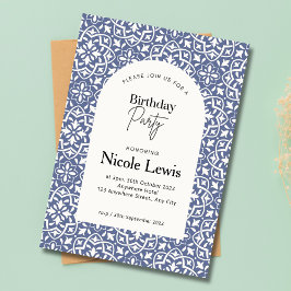 Mandala Ornament & Arabischer Muster Lavendel Einladung