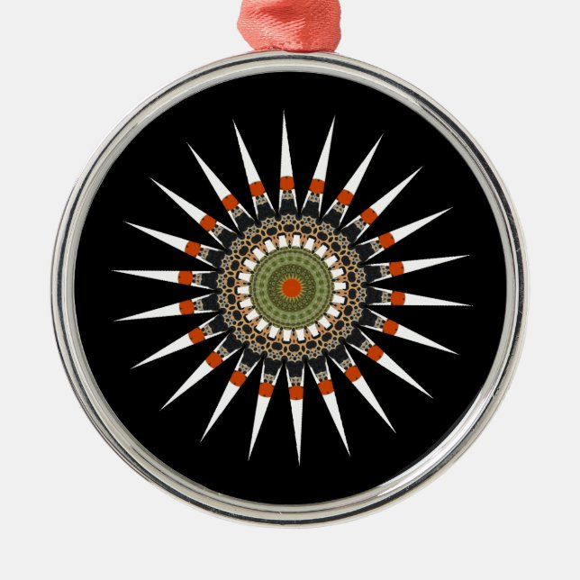 Mandala Ornament Aus Metall (Vorne)